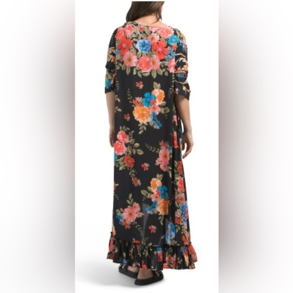 Johnny Was Dresses & Skirts - Johnny Was Royal Long Ruffle Kimono Size XS NWT